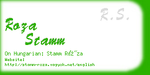 roza stamm business card